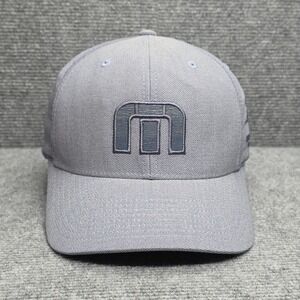 Travis Mathew Hat Cap Fitted Mens Medium Gray Interlocken Golf‎ Club Flexfit